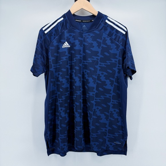 Adidas Primeblue‎ Condivo21 Womens XL Football Soccer Jersey Team Navy Blue NEW - Picture 10 of 10